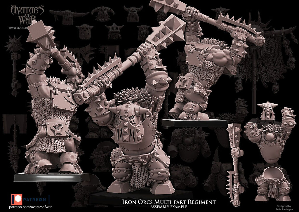 Modular Iron Orc Warrior Regiment - Avatars of War