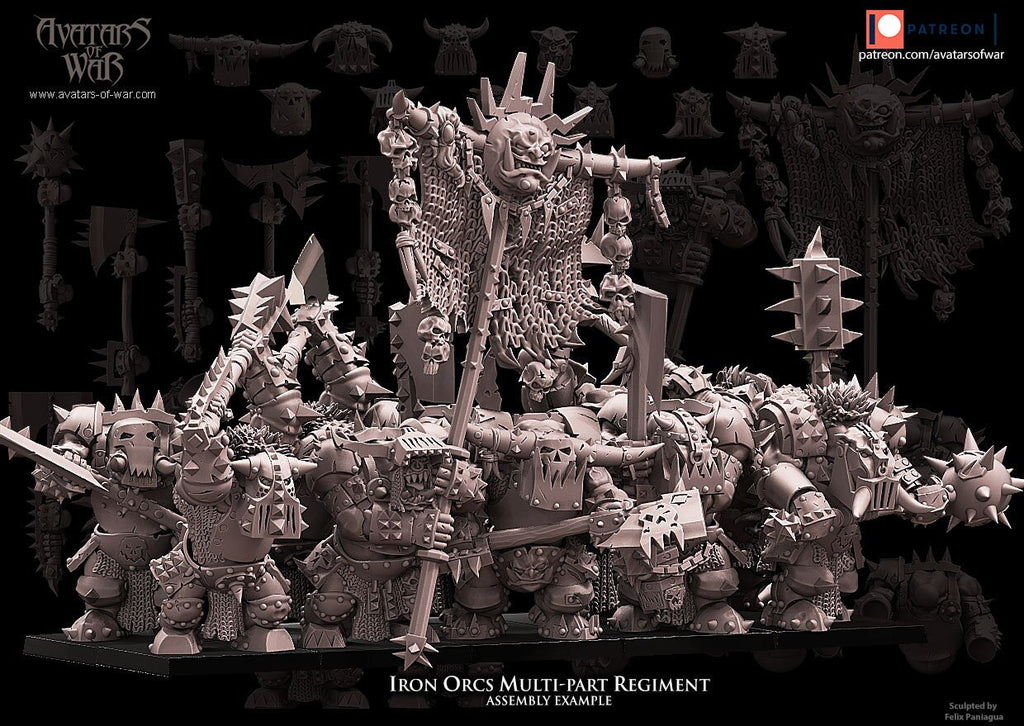 Modular Iron Orc Warrior Regiment - Avatars of War