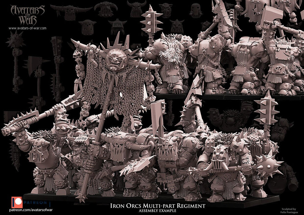 Modular Iron Orc Warrior Regiment - Avatars of War