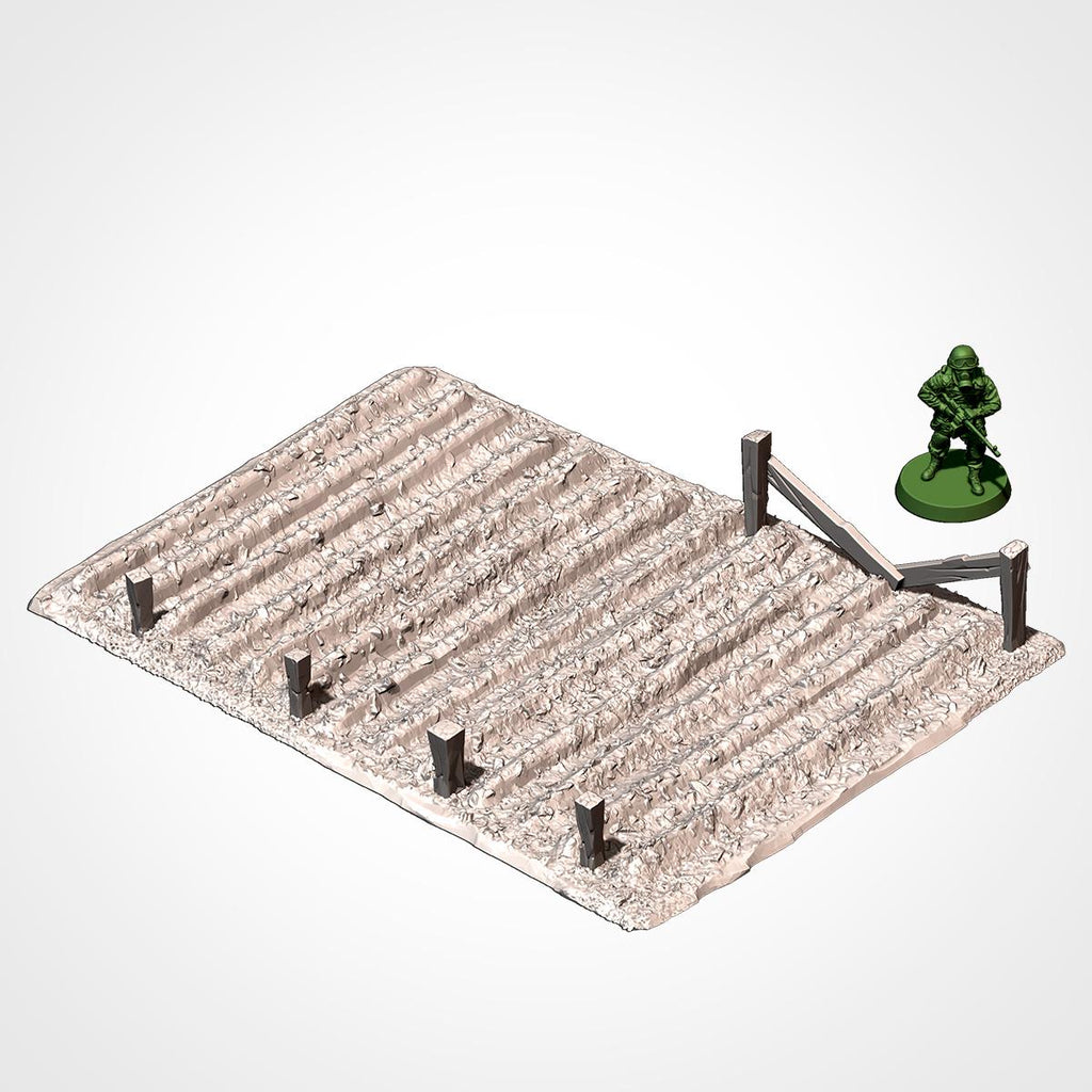 Farm Terrain Set - Crop Field Terrain for DnD & Tabletop Wargaming - 28mm Rural Scatter Terrain and Farmland Tiles - Txarli Factory
