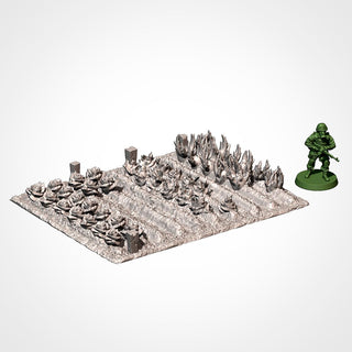 Farm Terrain Set - Crop Field Terrain for DnD & Tabletop Wargaming - 28mm Rural Scatter Terrain and Farmland Tiles - Txarli Factory