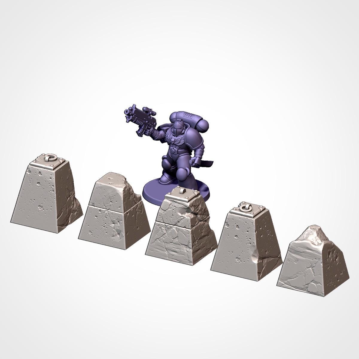 Obstacles of War - Modular Sci Fi Tabletop Terrain for 28mm Wargaming & Kill Team - Sci Fi Scatter Terrain - Txarli Factory