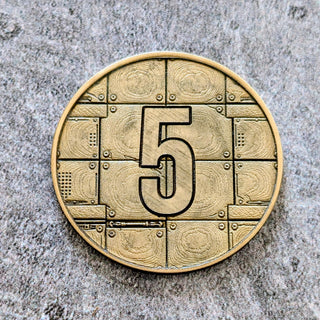 Wargaming Objective Markers Set - Laser Embossed Metal Tokens - Customizable Sci Fi & Fantasy