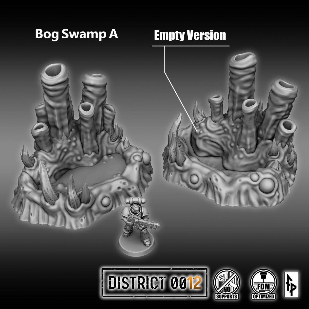District 0012 - Parasites - SciFi Terrain - 3D Printed PLA Plastic