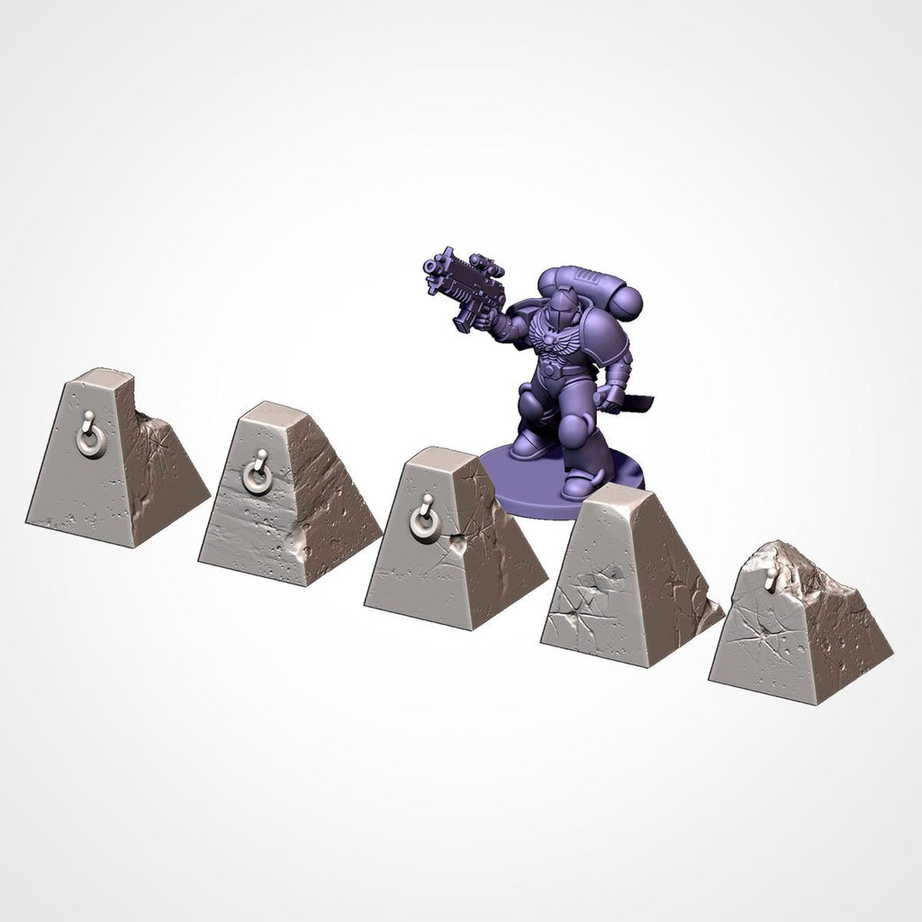 Obstacles of War - Modular Sci Fi Tabletop Terrain for 28mm Wargaming & Kill Team - Sci Fi Scatter Terrain - Txarli Factory