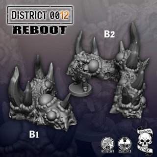 District 0012 - Plague Scatter Terrain - SciFi Terrain - 3D Printed PLA Plastic