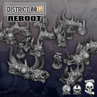 District 0012 - Plague Scatter Terrain - SciFi Terrain - 3D Printed PLA Plastic
