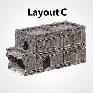Modular Hive City Terrain - Sci Fi City Building System for 28mm Wargaming & Tabletop RPGs - Txarli Factory