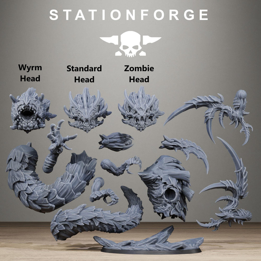 Xenarid Vermyx - Alien Burrowing Monster Resin Miniature for Sci Fi Wargaming & RPGs - StationForge