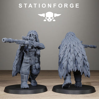 Grimguard Jungle Fighter Snipers - Resin Miniatures for Sci Fi Wargaming & RPGs - StationForge