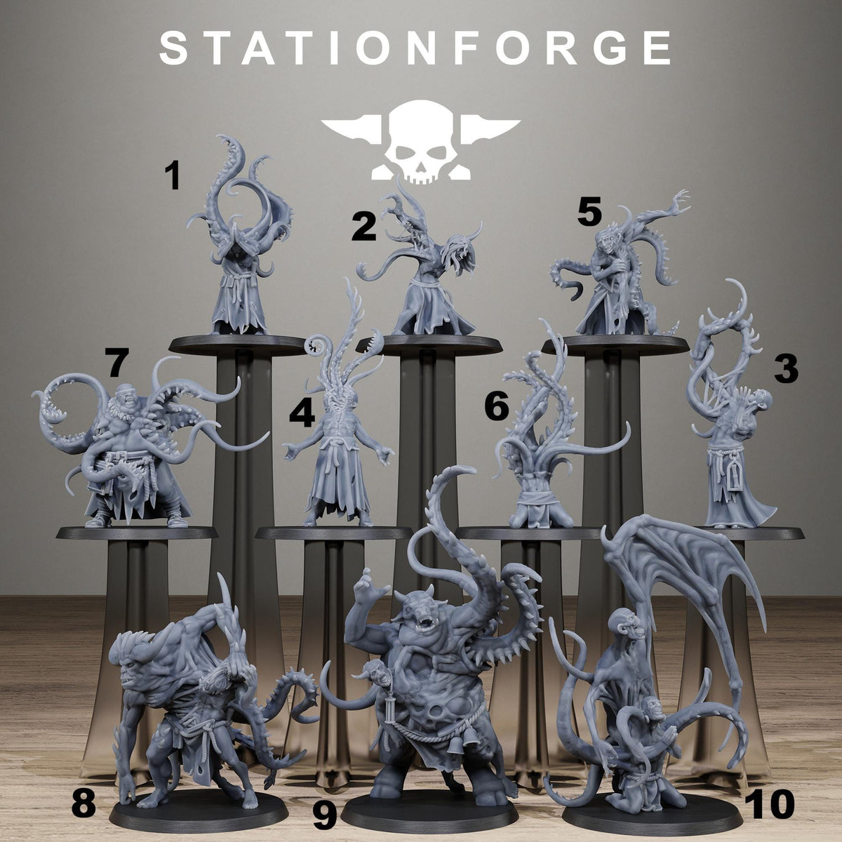Corrupted Guard Possessed Demons - Corrupted Resin Miniatures for Sci Fi Wargaming, RPGs & Tabletop Gaming - StationForge