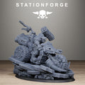 Orkaz Biker Boss - Resin Warboss Miniature for Sci Fi Wargaming & Tabletop Gaming - StationForge