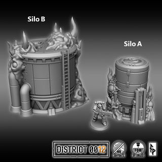District 0012 - Infected Buildings - SciFi Terrain - 3D Printed PLA Plastic