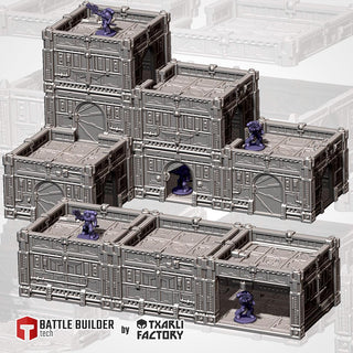 Modular Hive City Terrain - Sci Fi City Building System for 28mm Wargaming & Tabletop RPGs - Txarli Factory