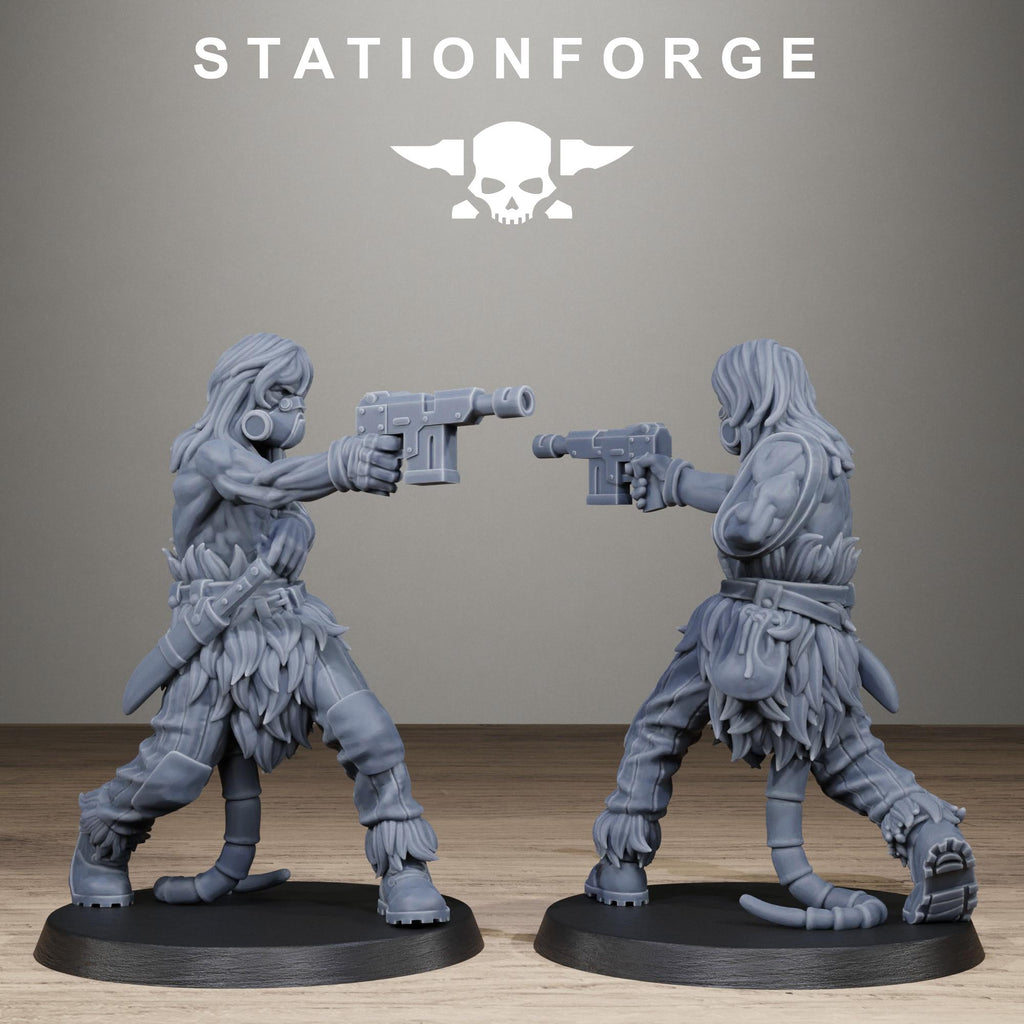 Techno Savages Scrap Tribers - Resin Miniatures for Sci Fi Wargaming, RPGs & Hive Gangs - StationForge