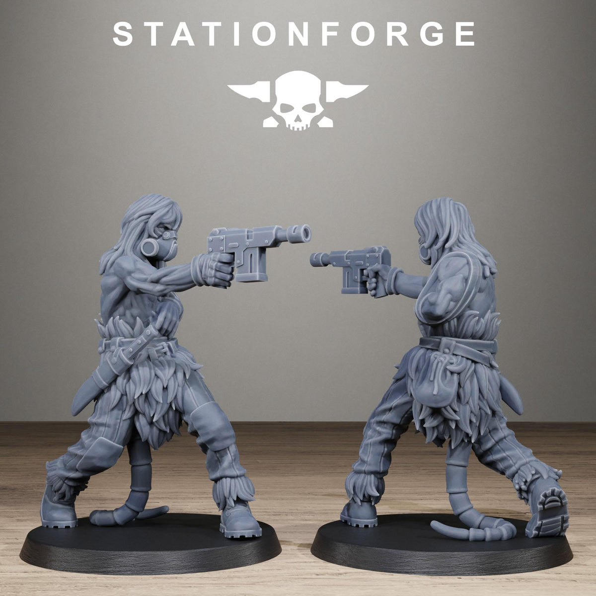 Techno Savages Scrap Tribers - Resin Miniatures for Sci Fi Wargaming, RPGs & Hive Gangs - StationForge