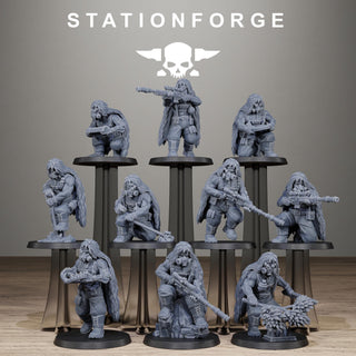 Grimguard Jungle Fighter Snipers - Resin Miniatures for Sci Fi Wargaming & RPGs - StationForge