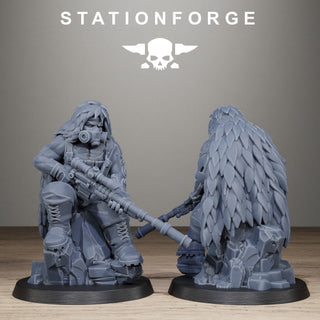 Grimguard Jungle Fighter Snipers - Resin Miniatures for Sci Fi Wargaming & RPGs - StationForge