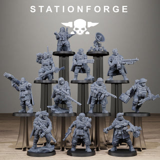 Freeguard Siege Infantry - Resin Miniatures for Sci Fi Wargaming, RPGs & Tabletop Gaming - StationForge