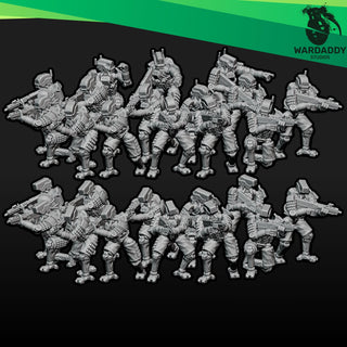 Combat Bots - 10mm, 15mm or 28mm Sci-Fi Miniatures Robot Infantry Squad or Platoon - Wardaddy Studios