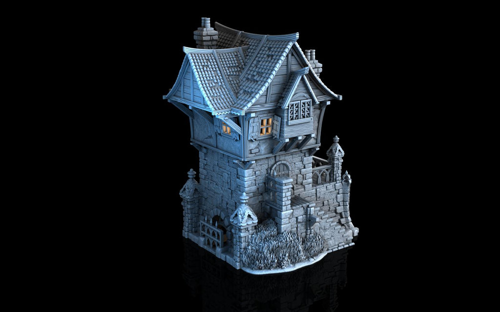 Tombstone Residence - Multi-Level 28mm Fantasy Terrain with Playable Interior