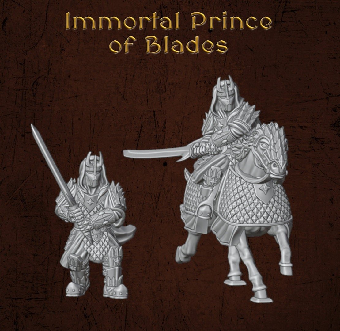 Immortal Prince of Blades - Dark Lords Fallen Legions - Quartermaster 3D - Sigmarite Boutique