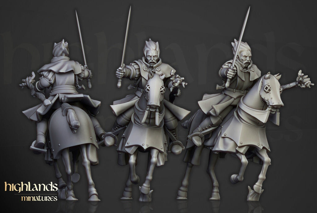 Imperial Battle Wizards Mounted and on Foot - Highlands Miniatures - Sigmarite Boutique