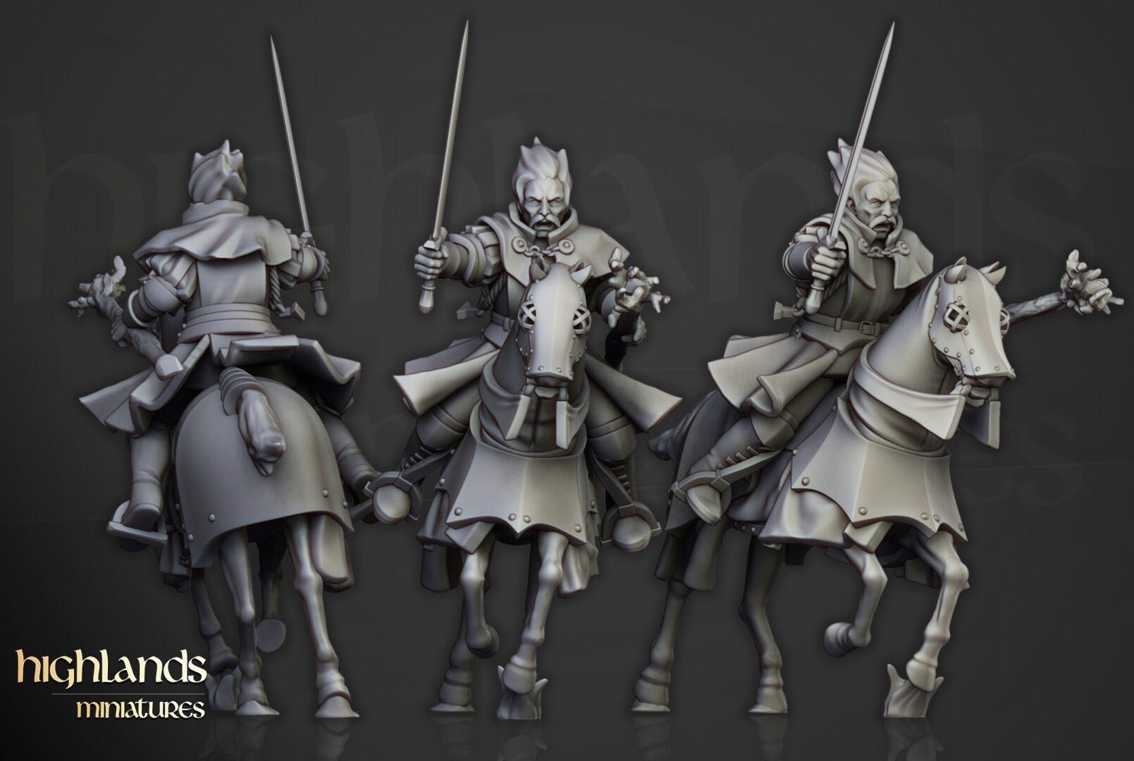 Imperial Battle Wizards Mounted and on Foot - Highlands Miniatures - Sigmarite Boutique