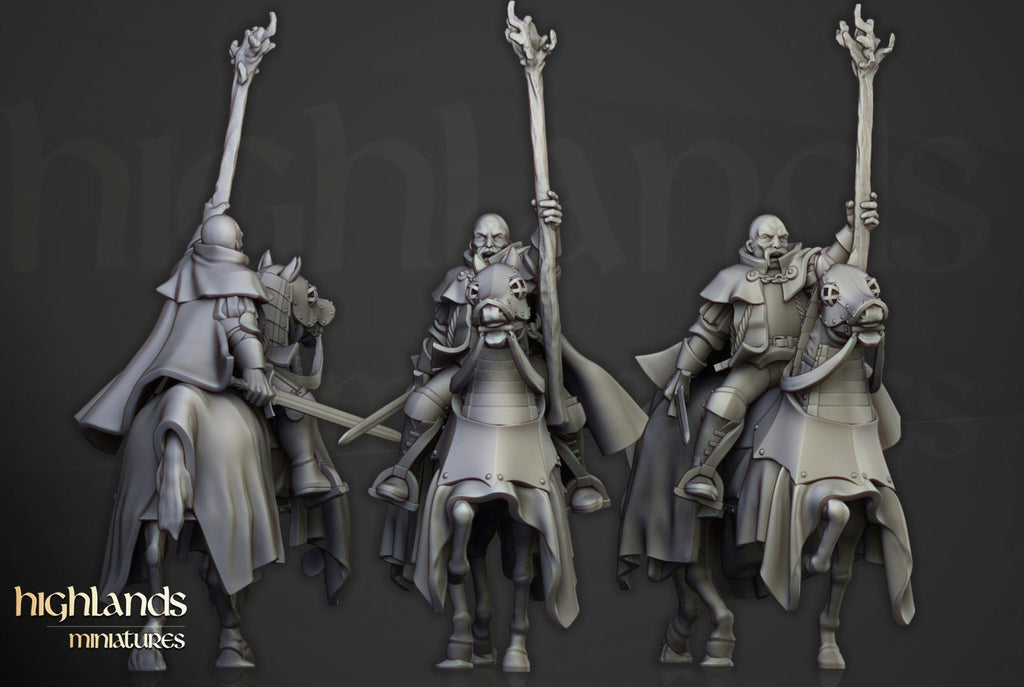 Imperial Battle Wizards Mounted and on Foot - Highlands Miniatures - Sigmarite Boutique