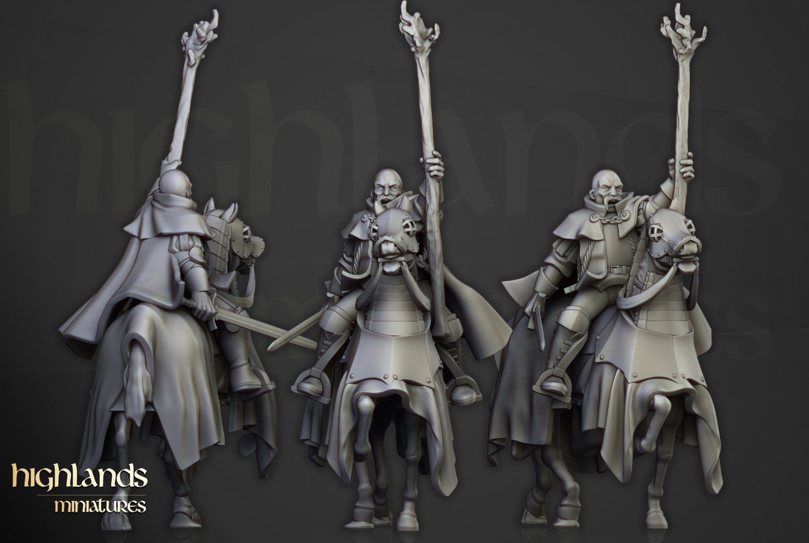 Imperial Battle Wizards Mounted and on Foot - Highlands Miniatures - Sigmarite Boutique