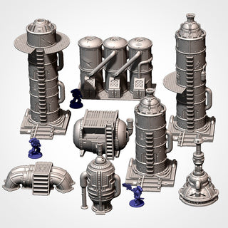 Industrial Sector - Sci-Fi Silos, Tanks & Towers Terrain - Txarli Factory - Sigmarite Boutique