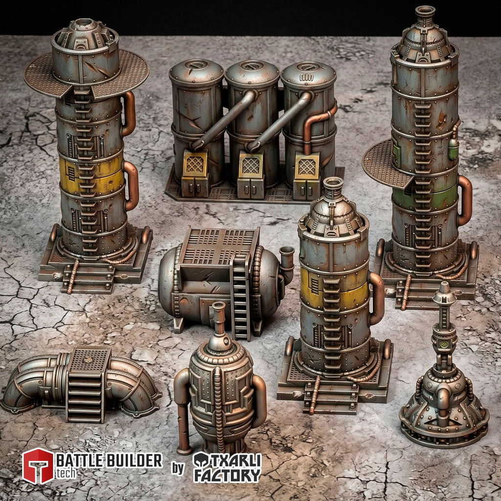 Industrial Sector - Sci-Fi Silos, Tanks & Towers Terrain - Txarli Factory - Sigmarite Boutique