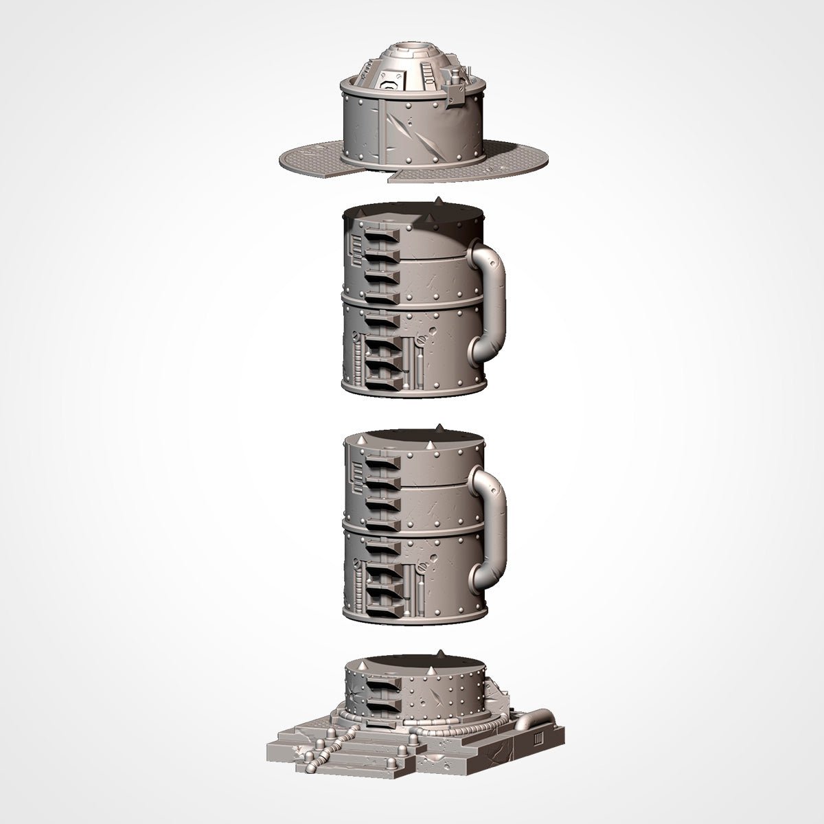 Industrial Sector - Sci-Fi Silos, Tanks & Towers Terrain - Txarli Factory - Sigmarite Boutique