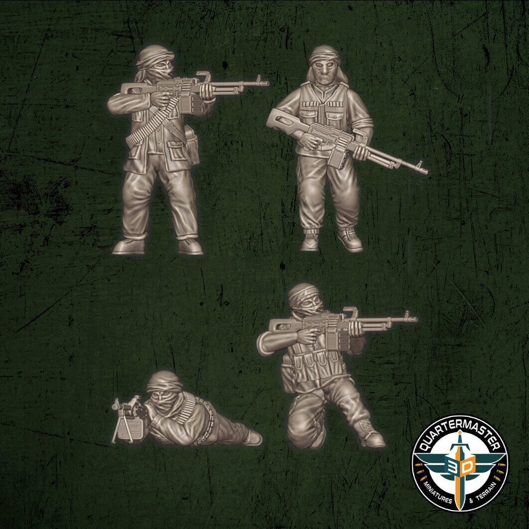 Insurgent LMG Squad - War in Iraq - Quartermaster 3D - Sigmarite Boutique