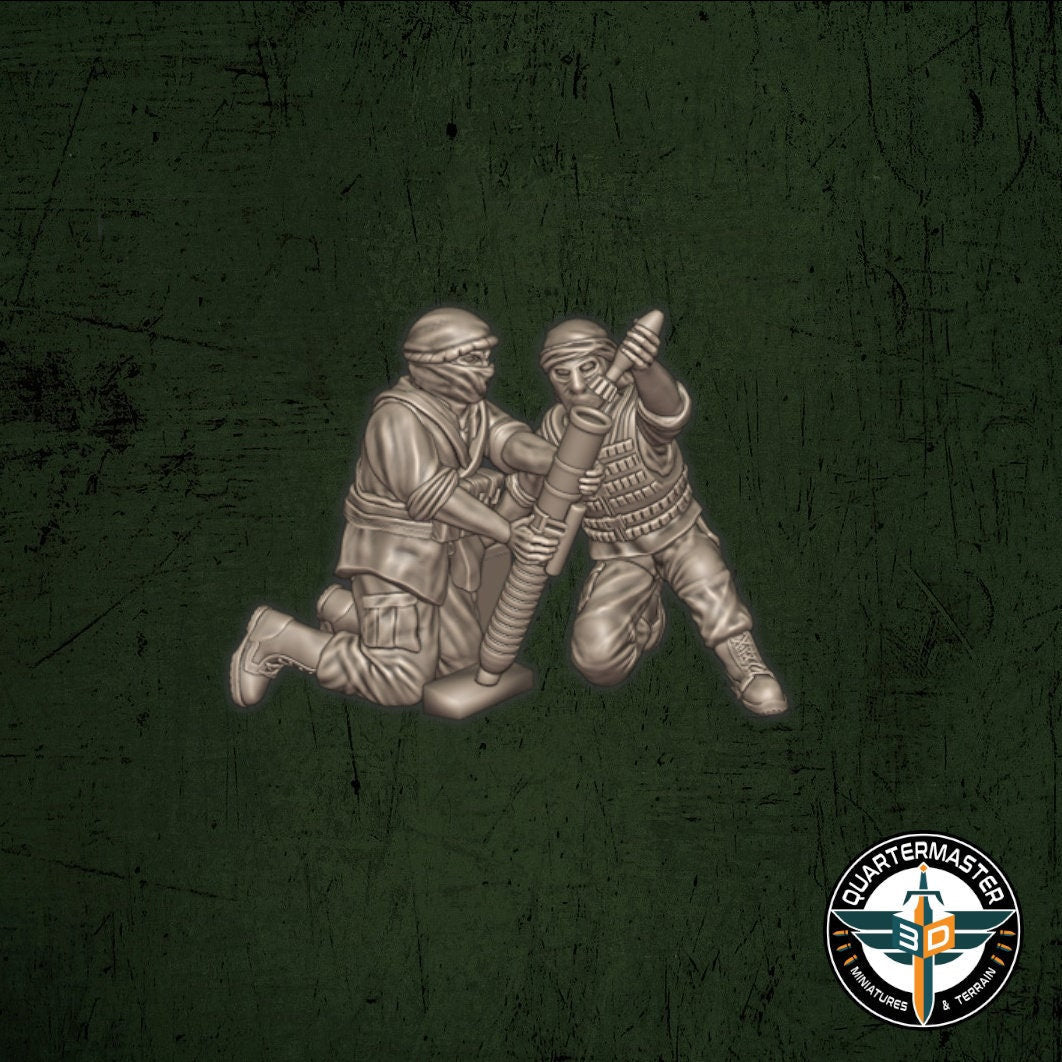 Insurgent Mortar and Crew - War in Iraq - Quartermaster 3D - Sigmarite Boutique
