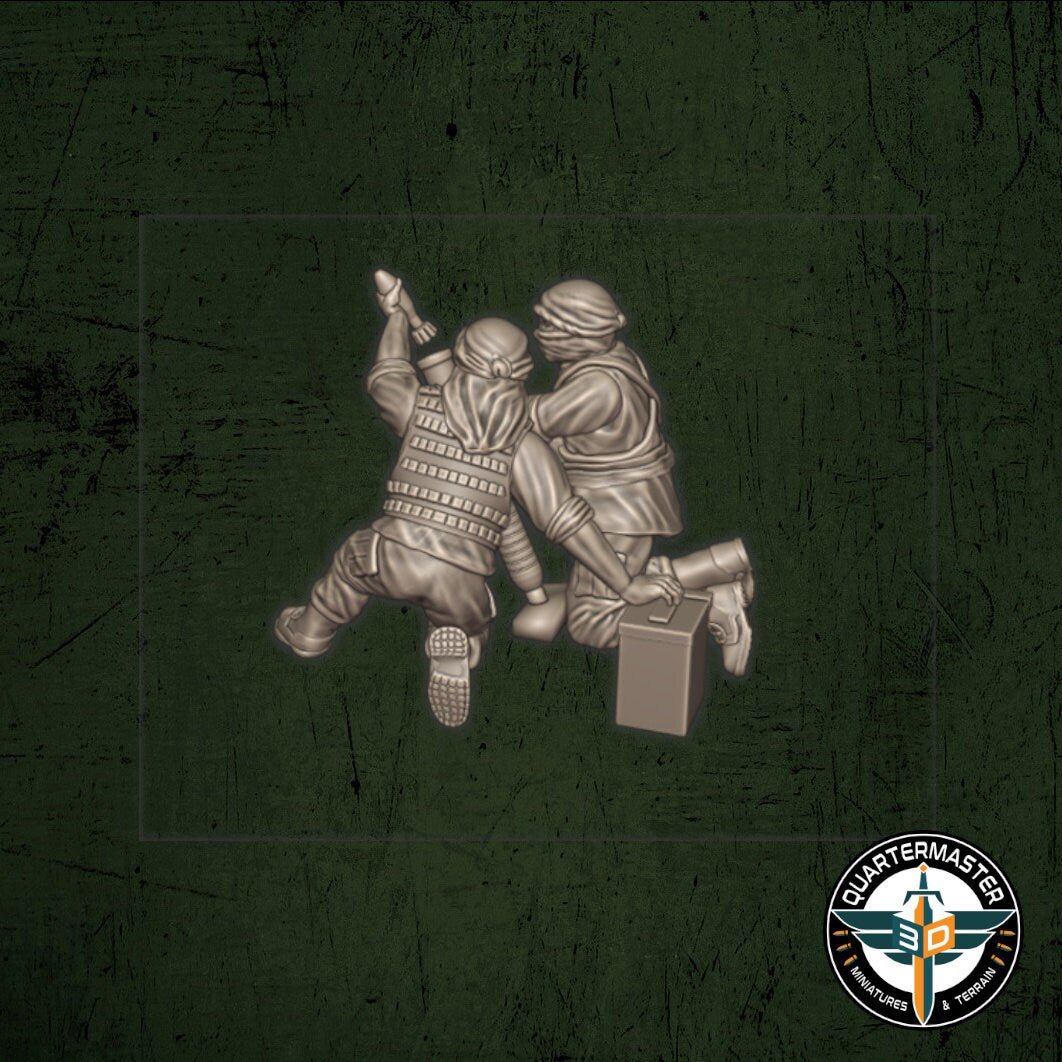 Insurgent Mortar and Crew - War in Iraq - Quartermaster 3D - Sigmarite Boutique