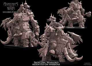 Iron Orc Warlord on Boar - Avatars of War - Sigmarite Boutique