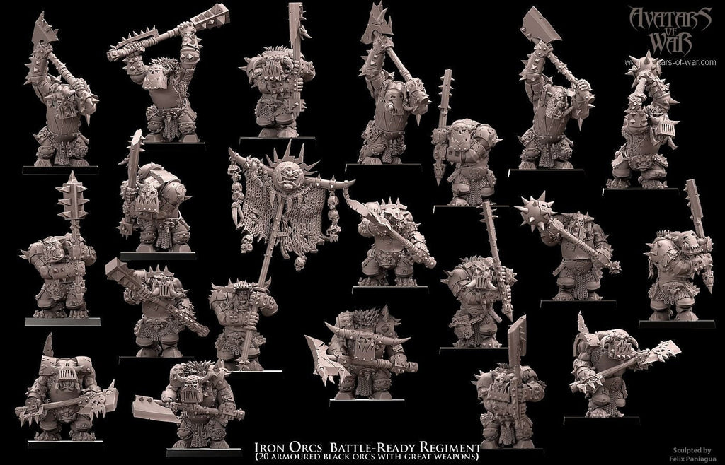 Iron Orc Warrior Regiment - Avatars of War - Sigmarite Boutique