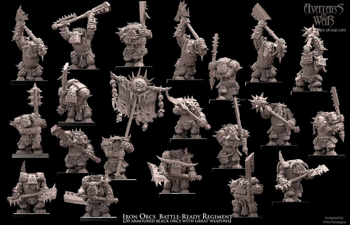 Iron Orc Warrior Regiment - Avatars of War - Sigmarite Boutique