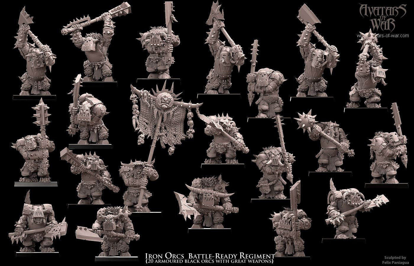 Iron Orc Warrior Regiment - Avatars of War - Sigmarite Boutique