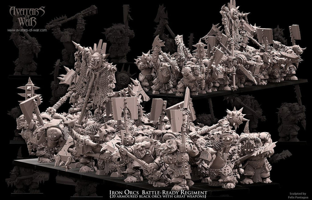 Iron Orc Warrior Regiment - Avatars of War - Sigmarite Boutique