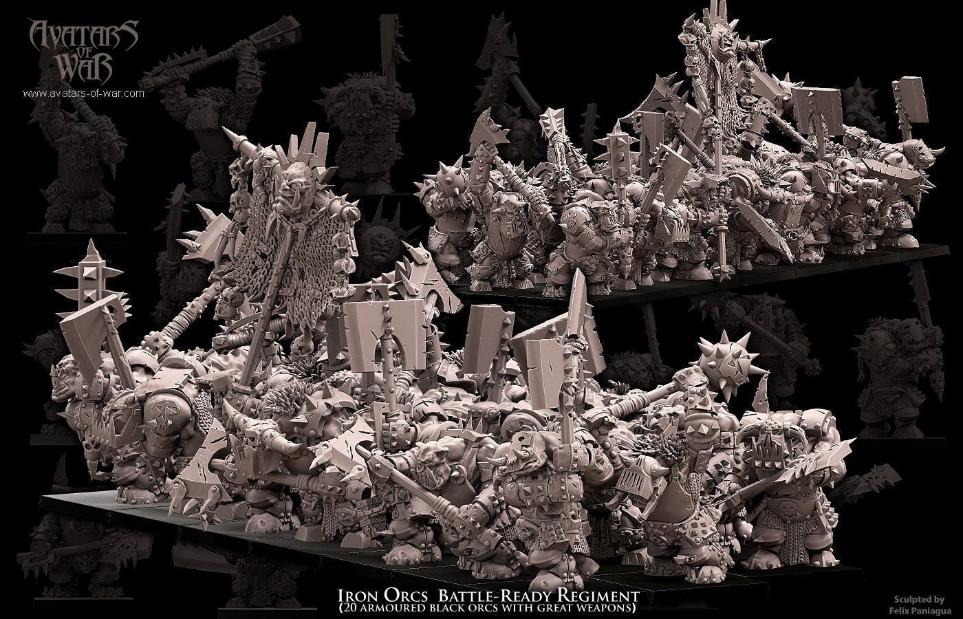 Iron Orc Warrior Regiment - Avatars of War - Sigmarite Boutique