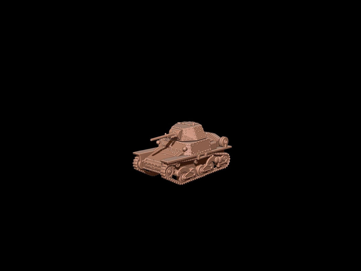 Italian L6/40 Light Tank - WWII Italian Tank - 3D Printed Resin Miniatures in 6mm, 10mm, 15mm, and 20mm Scale - Eskice Miniatures - Sigmarite Boutique