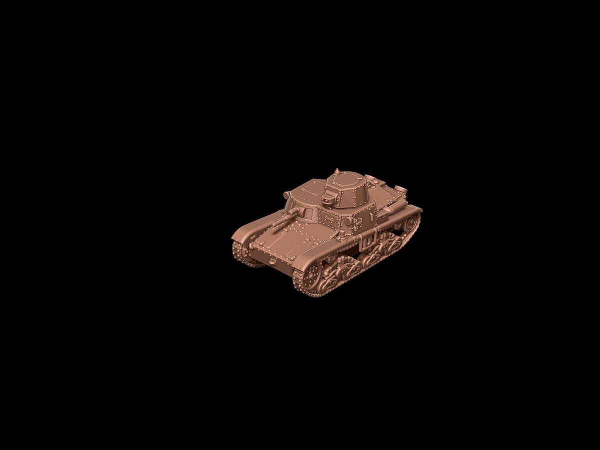 Italian M11/39 Medium Tank - WWII Italian Tank - 3D Printed Resin Miniatures in 6mm, 10mm, 15mm, and 20mm Scale - Eskice Miniatures - Sigmarite Boutique