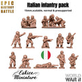 Italian WWII Infantry Platoon - 3D Printed Resin Miniatures in 6mm, 10mm, 15mm, and 20mm Scale - Eskice Miniatures - Sigmarite Boutique