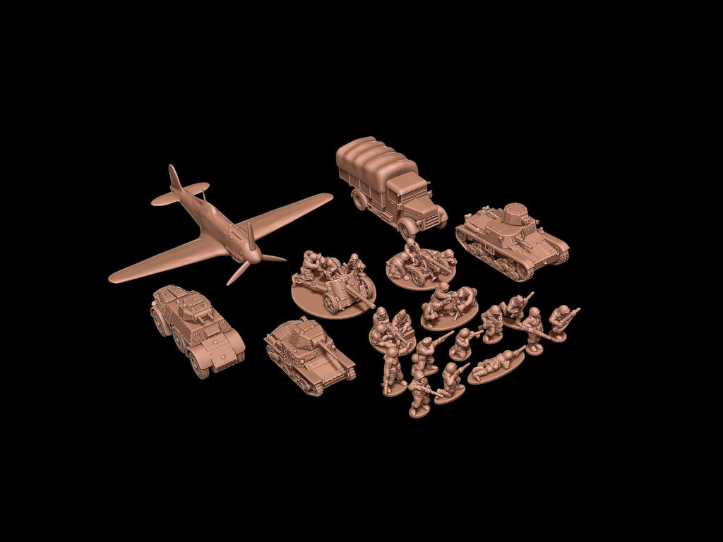 Italian WWII Starter Army - 3D Printed Resin Miniatures in 6mm, 10mm, 15mm, and 20mm Scale - Eskice Miniatures - Sigmarite Boutique