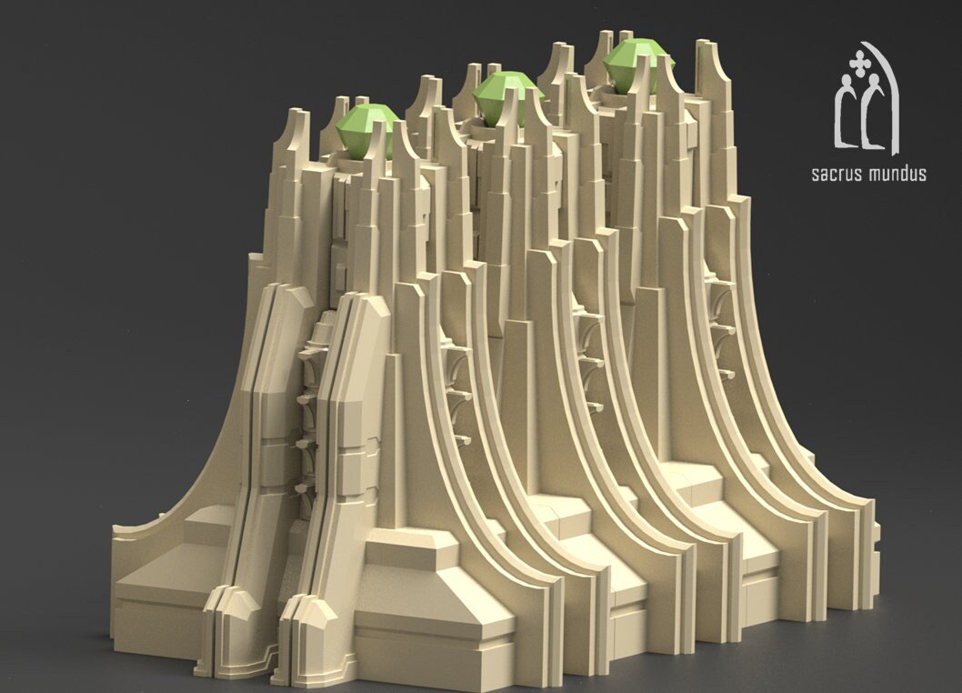 Karnac the Tomb Planet - Scifi Terrain - 3D Printed PLA Plastic - Sigmarite Boutique