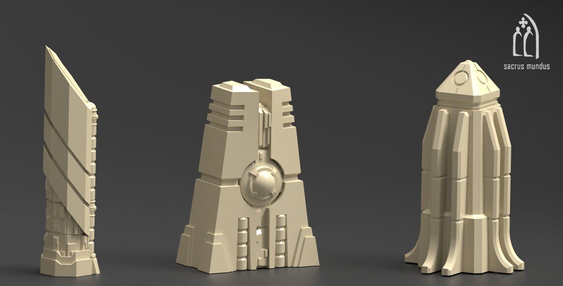 Karnac the Tomb Planet - Scifi Terrain - 3D Printed PLA Plastic - Sigmarite Boutique