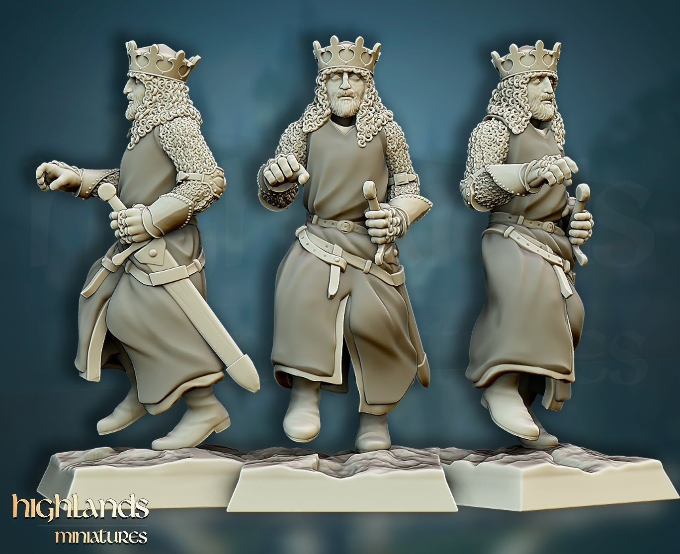 King Arthur and Patsy - Highlands Miniatures - Sigmarite Boutique