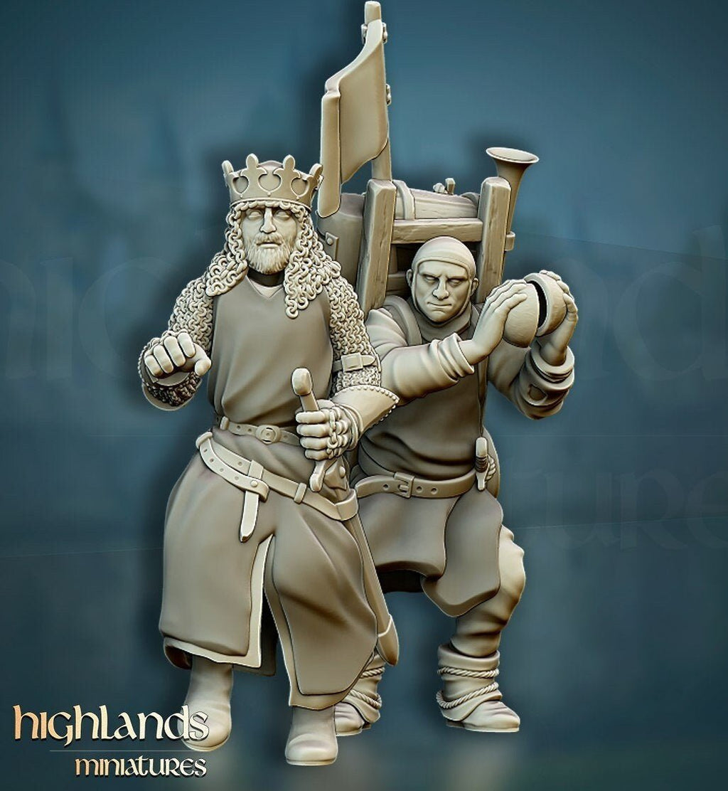 King Arthur and Patsy - Highlands Miniatures - Sigmarite Boutique